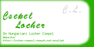 csepel locher business card